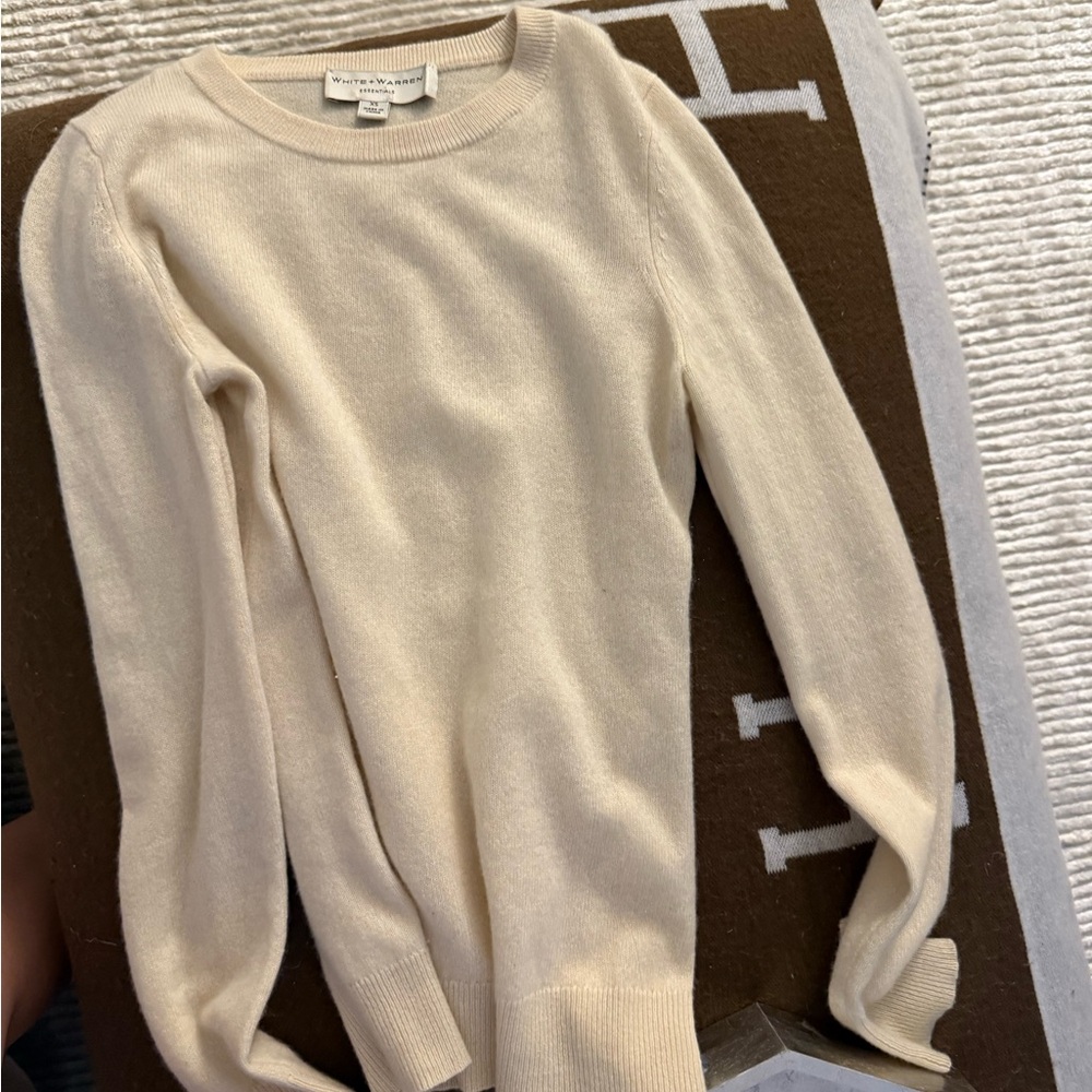 White + Warren cashmere Cream Sweater